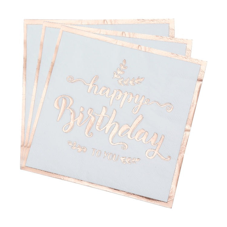 Birthday Party Tableware | Rose Gold | 16 Guests - iKids