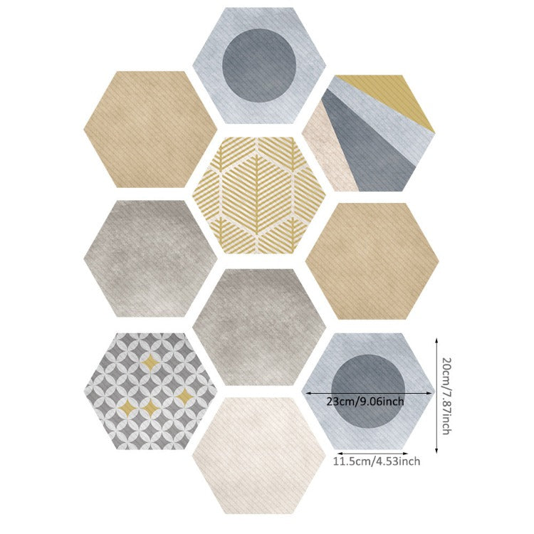 Hexagon Tile Floor Decal | Warm - iKids