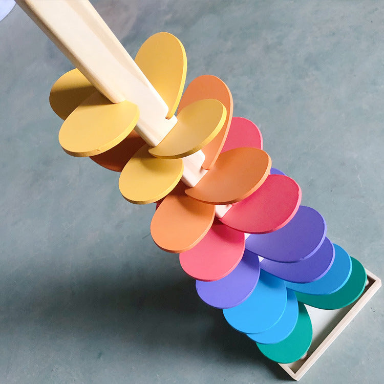 Wooden Rainbow Block | Rainbow Marble Tree