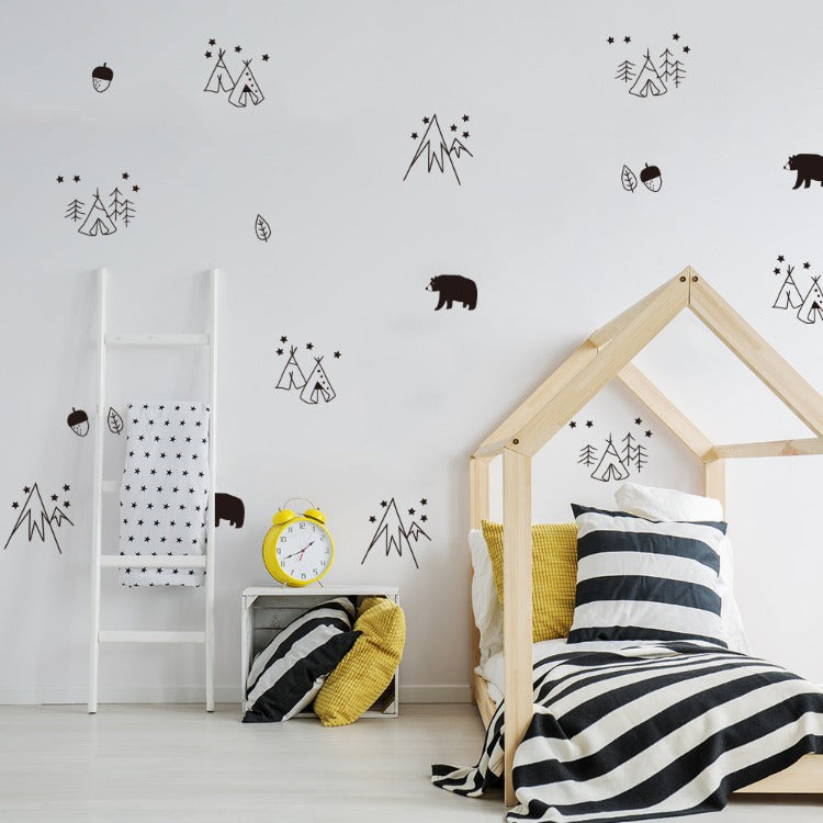 Wall Decal | Black Camping - iKids
