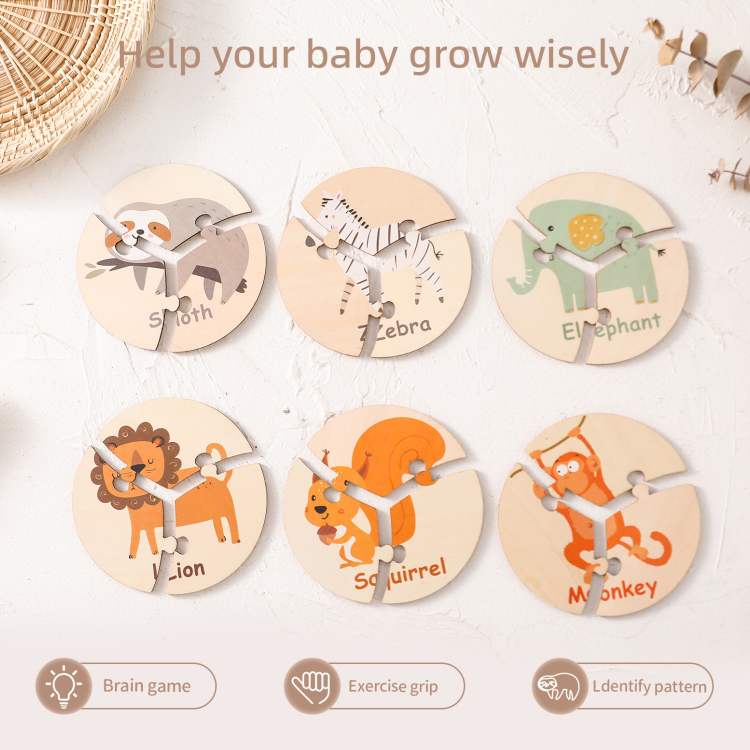 Wooden Montessori Puzzles | Squirrel - iKids