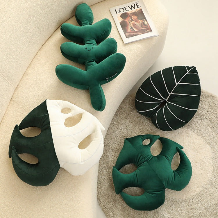 Nordic Leaf Cushion | Green Monstera Leaf - iKids