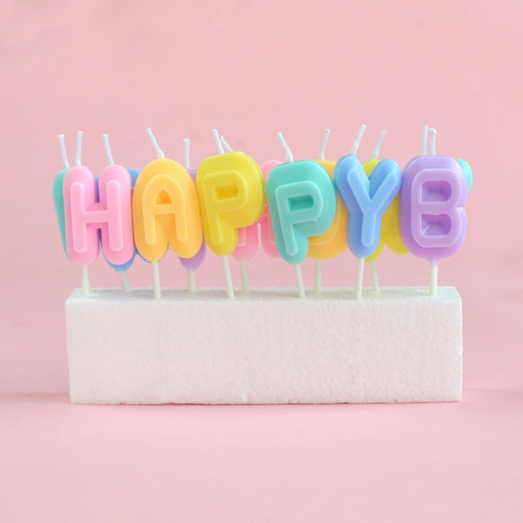 Happy Birthday Candy Letter Candle Set - iKids