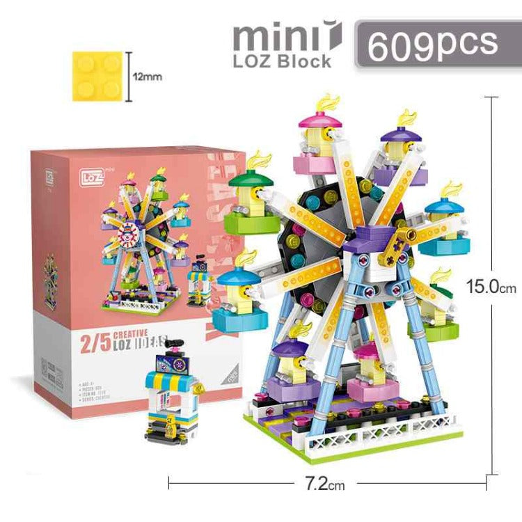 LOZ Amusement Park Blocks | Ferris Wheel - iKids