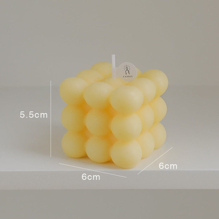 Scented Candle | Yellow Bubble Cube - iKids