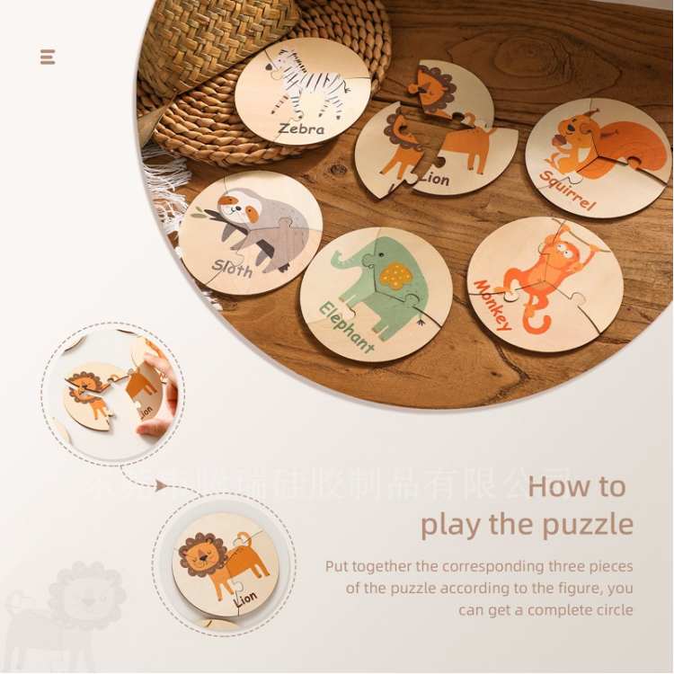 Wooden Montessori Puzzles | Polar Bear - iKids