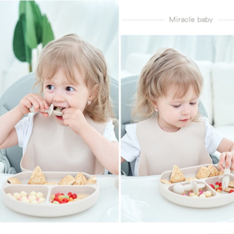 Silicone Baby Mini Fork and Spoon Set | Arctic Blue - iKids