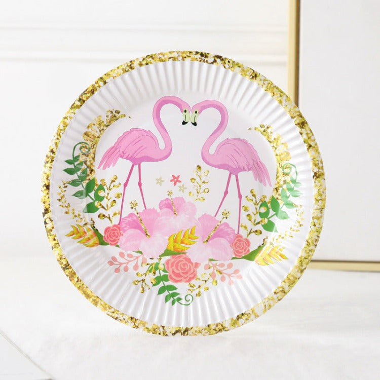 Party Paper Plate | Flamingo | Set of 10 - iKids