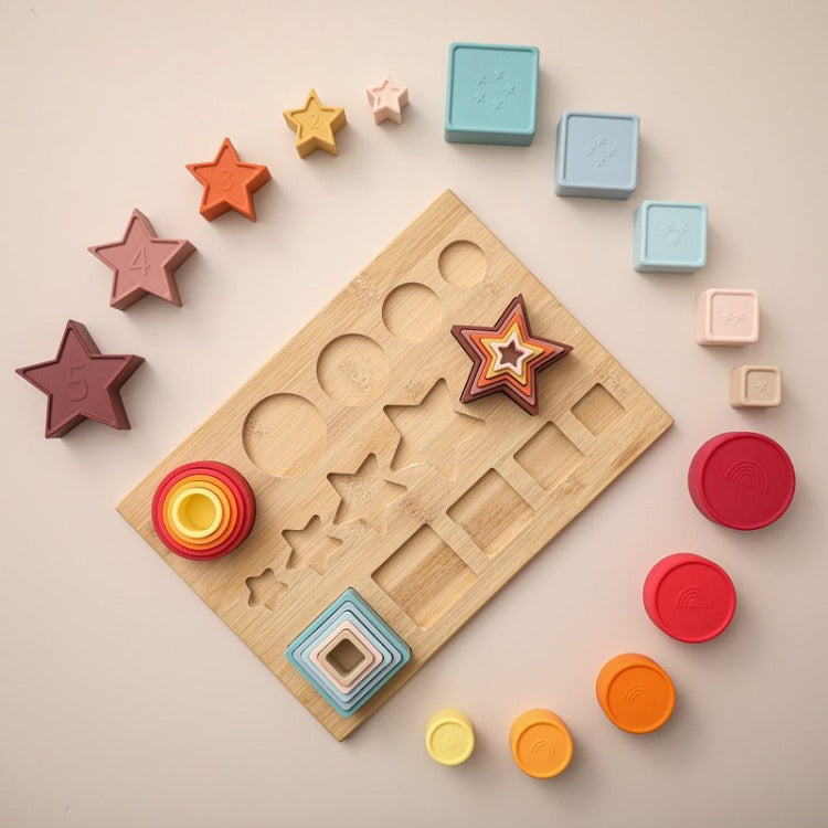 Silicone Stacking Puzzle Board - iKids