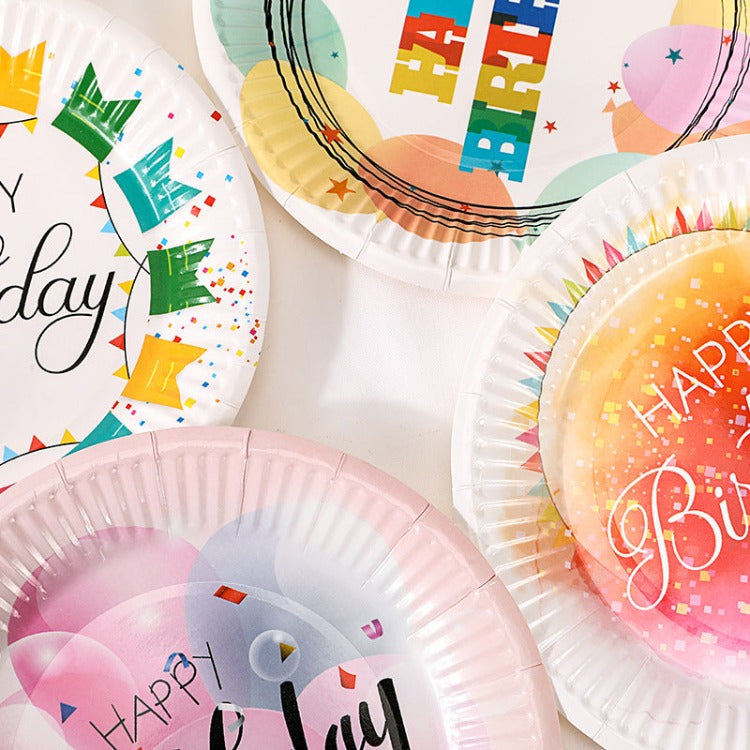 Party Paper Plate | Circle Balloon | 7" Set of 10 - iKids