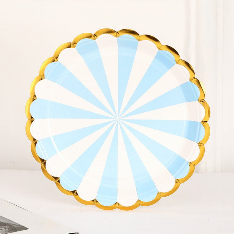 Party Paper Plate | Classic Candy Blue | 9" Set of 10 - iKids