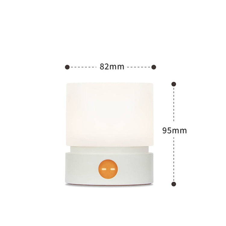 White Cylinder Rechargeable Timing Night Light - iKids