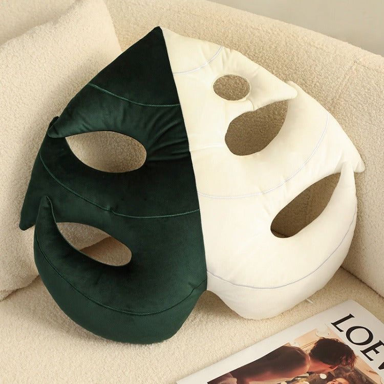 Nordic Leaf Cushion | Green Monstera Albo Leaf - iKids