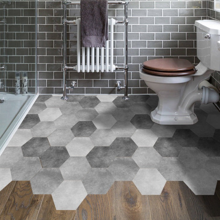 Hexagon Tile Floor Decal | Grey - iKids