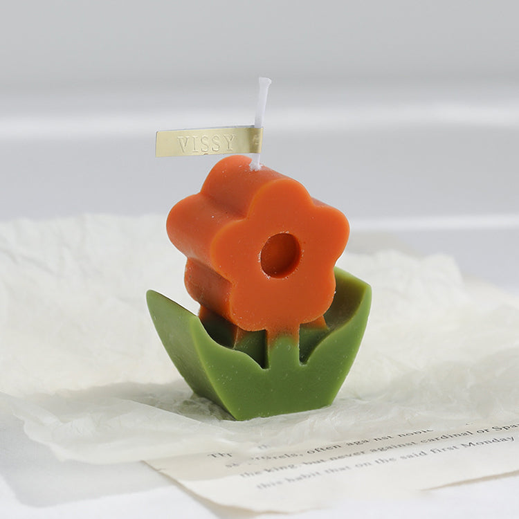 Scented Candle | Orange Little Flower - iKids
