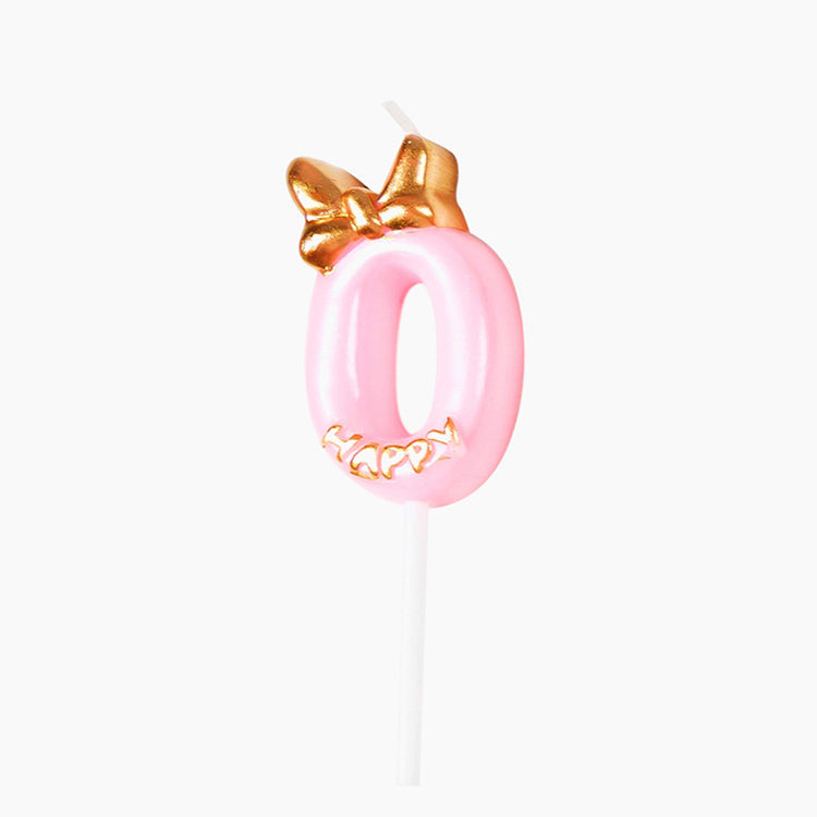 Bowknot Birthday Candle | Number 0 - iKids