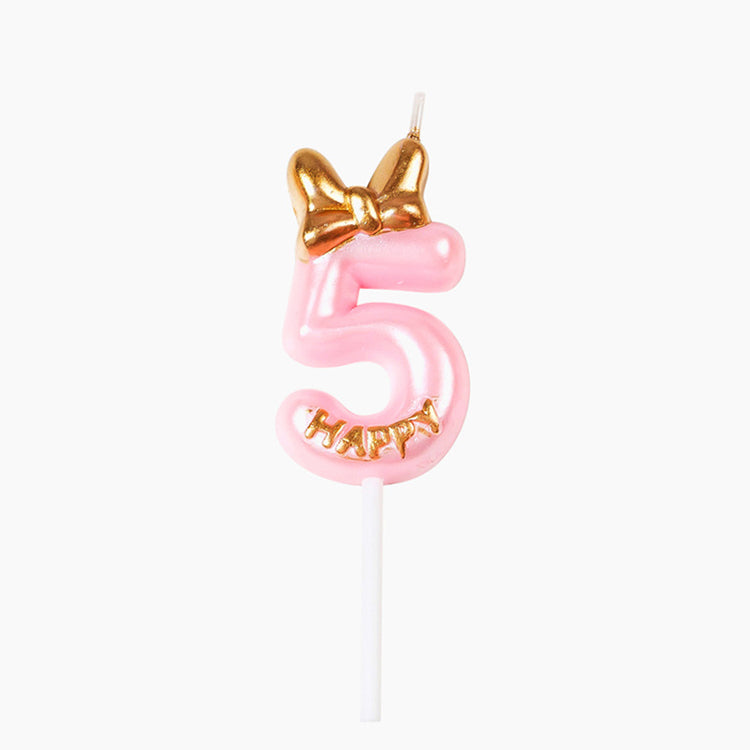 Bowknot Birthday Candle | Number 5 - iKids