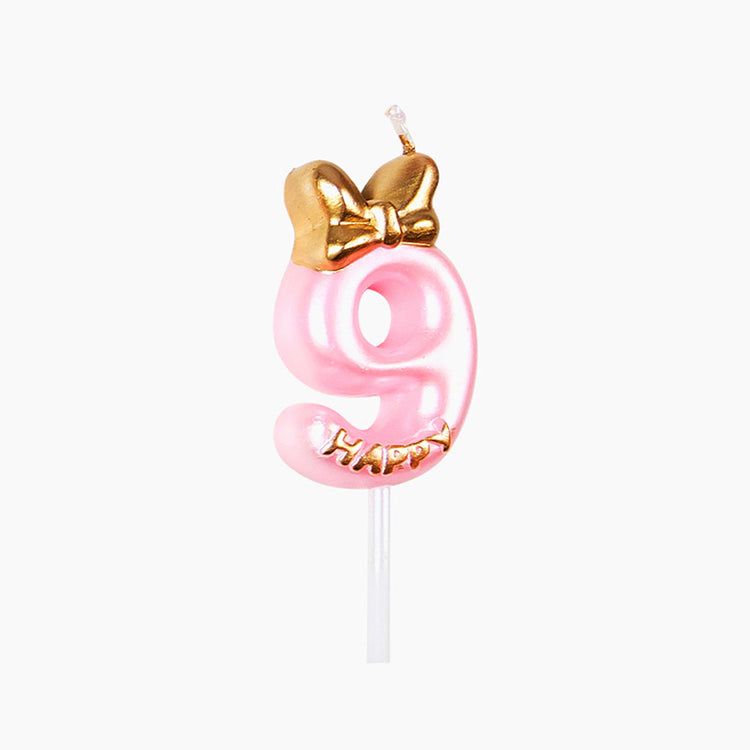 Bowknot Birthday Candle | Number 9 - iKids