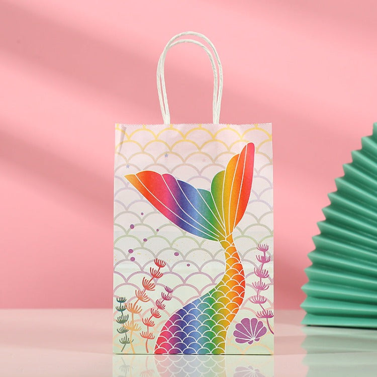 Kraft Paper Party Bag | Mermaid | 12 Pcs - iKids