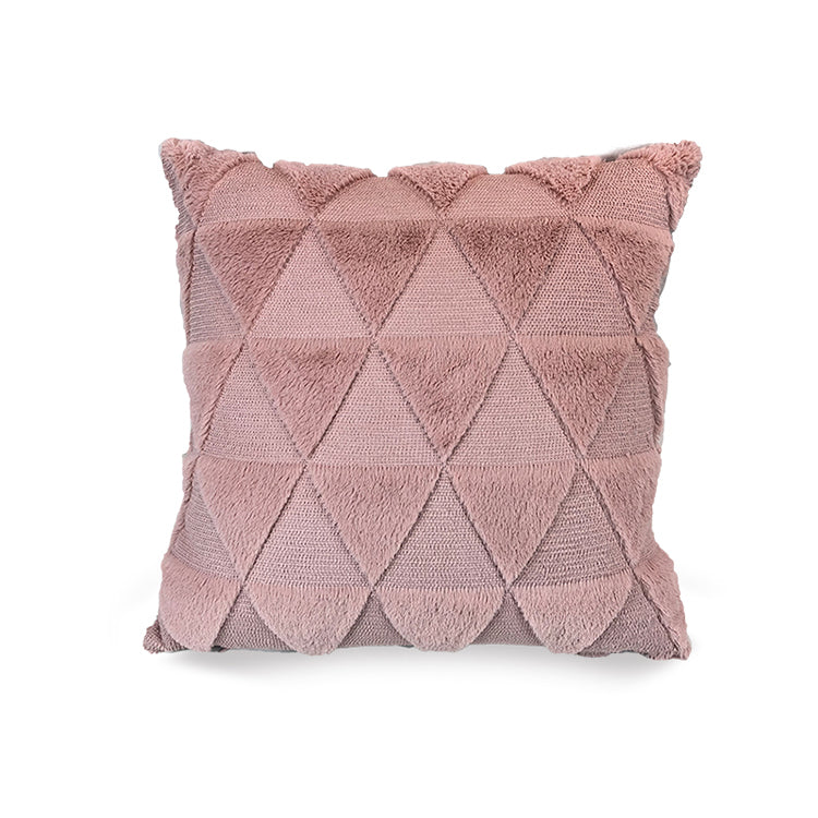 Fluffy Scatter Cushion | Pink Triangle - iKids