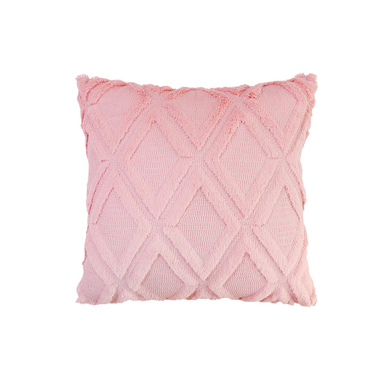 Fluffy Scatter Cushion | Dusty Pink Rhombus - iKids
