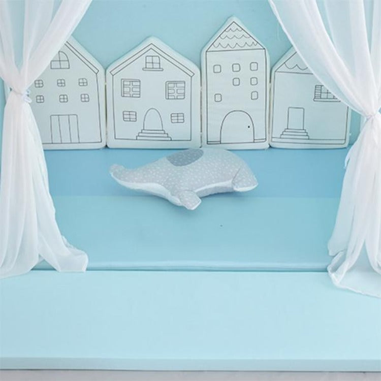 Playhouse with Curtain Blue - iKids