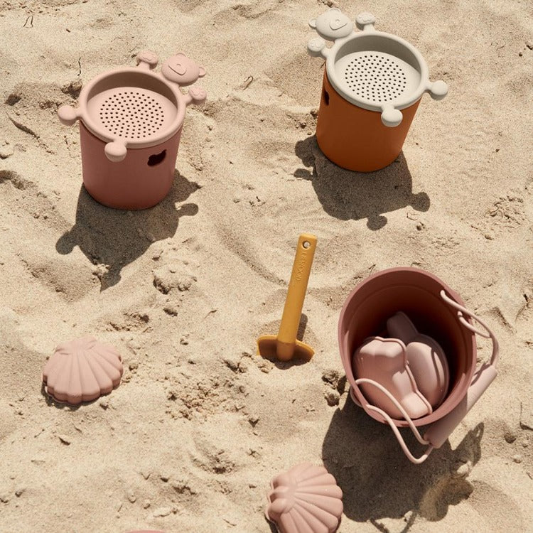 Silicone Beach Bucket Set | Rainbow - iKids