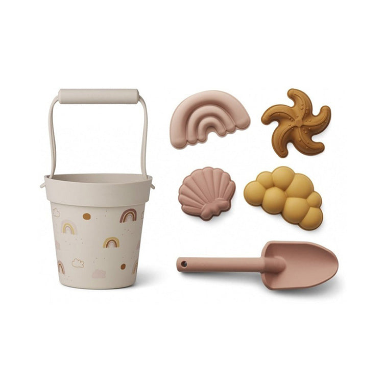 Silicone Beach Bucket Set | Rainbow - iKids