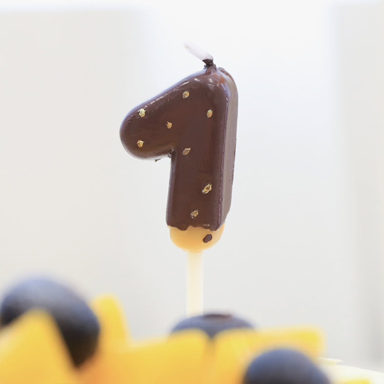 Chocolate Birthday Candle | Number 1 - iKids
