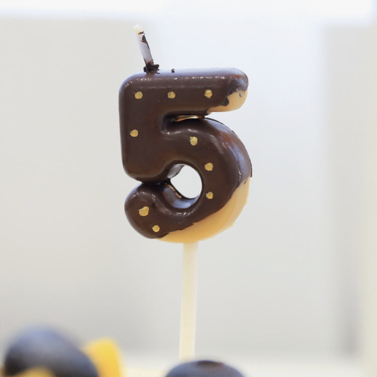 Chocolate Birthday Candle | Number 5 - iKids