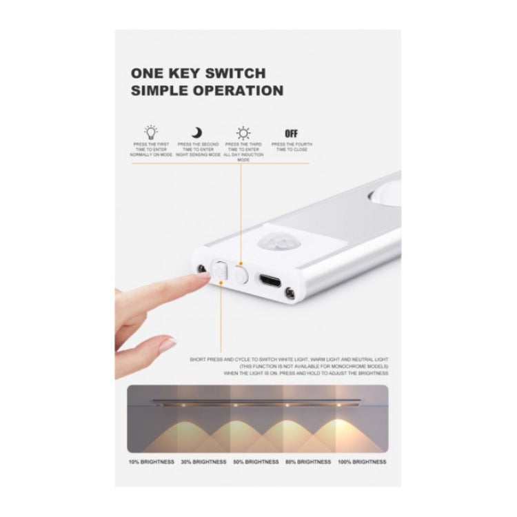3 Ways Rechargeable Motion Sensor LED Light | Black - iKids