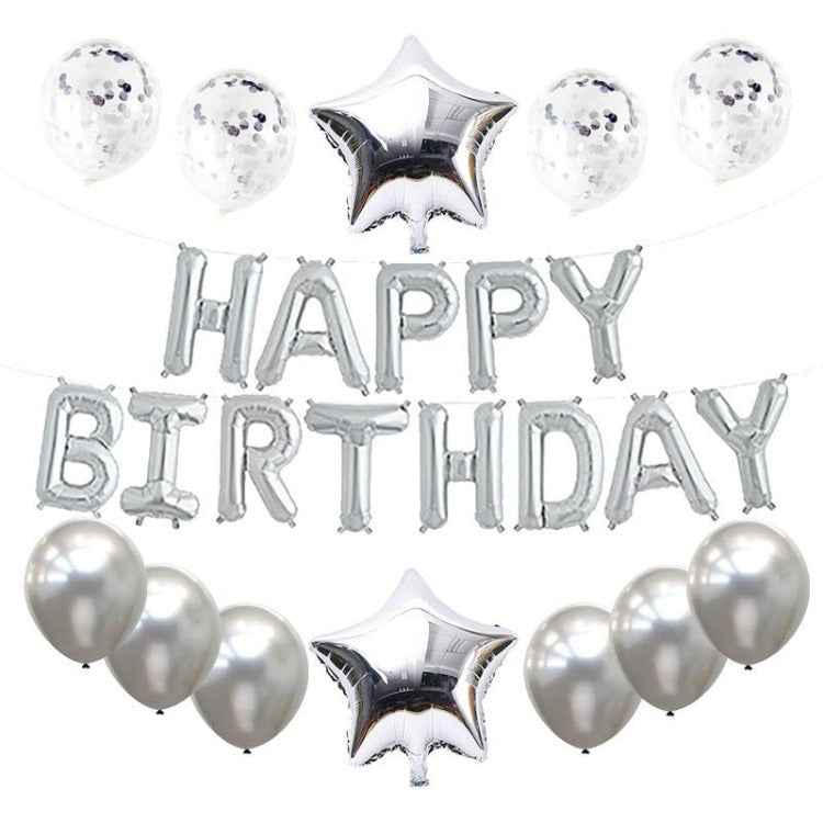 iKids Happy Birthday Party Balloons | Silver