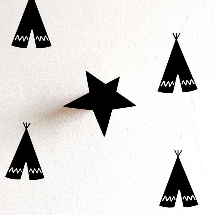 Star Wall Hook Black - iKids