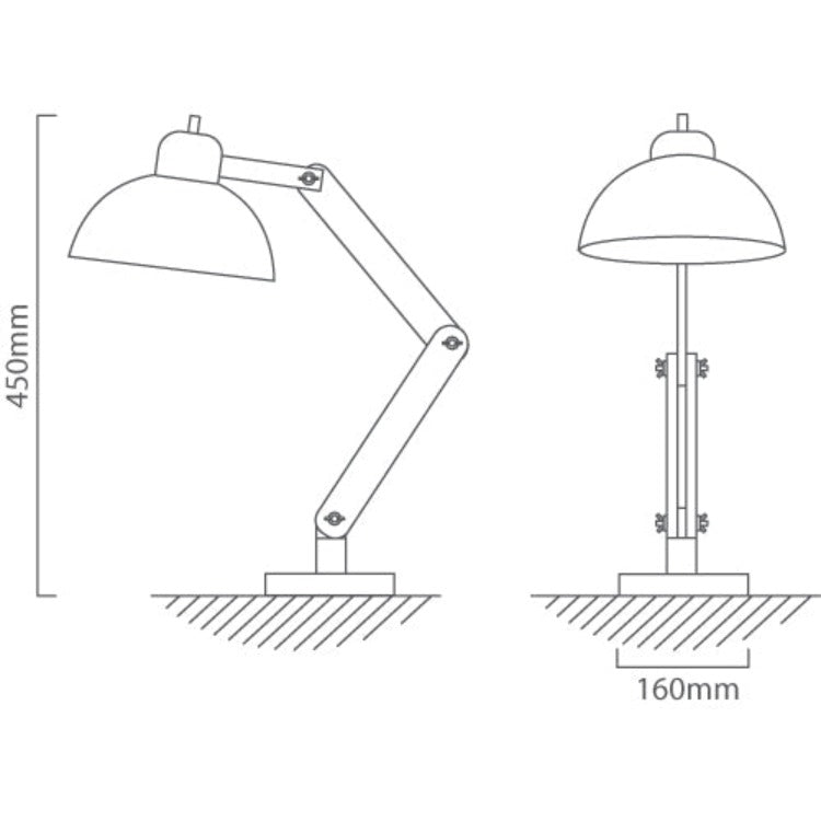 Eurolux T556 Heston Table Lamp White