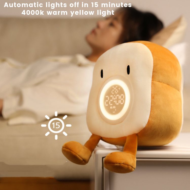 Toast Plush Alarm Clock Night Light - iKids