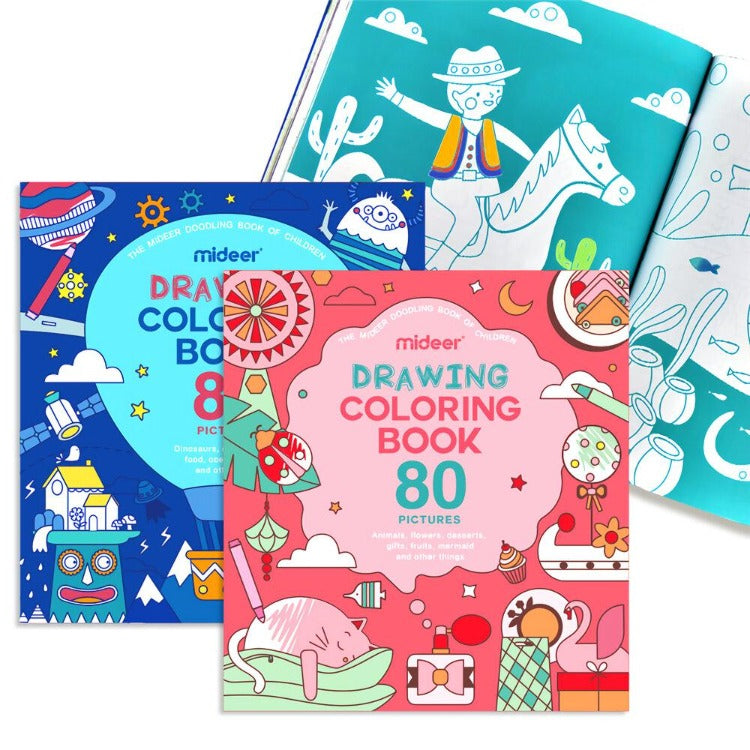Mideer Drawing Coloring Book - Pink Bubble Party - iKids