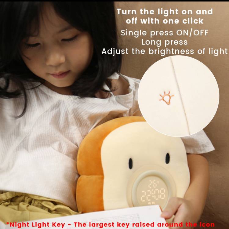Toast Plush Alarm Clock Night Light - iKids