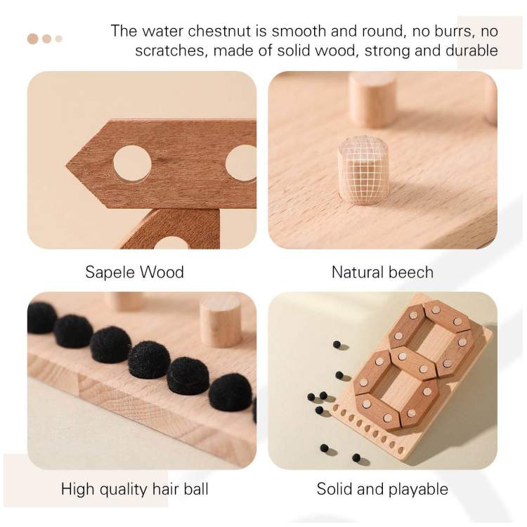 Wooden Digital Number Board Mathematics Game - iKids