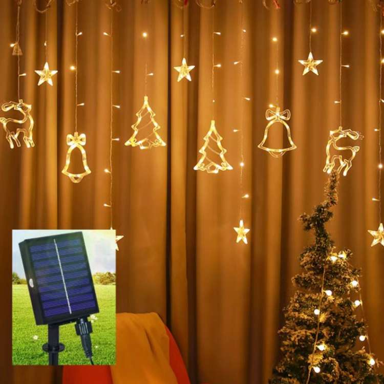 Curtain String Lights | Christmas 3.5m Outdoor Solar - iKids