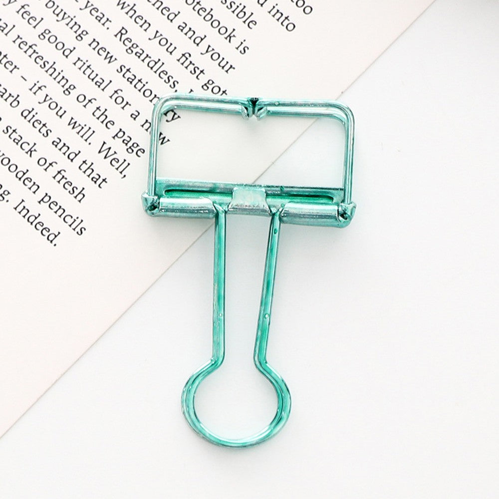 Hollow Binder Clip Green