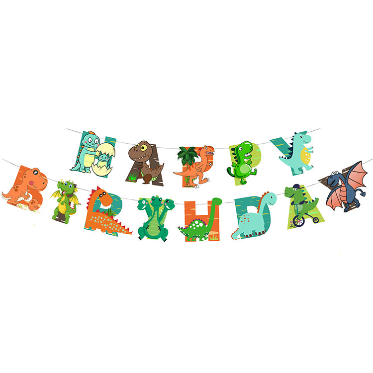 Dinosaur Letter Happy Birthday Banner - iKids