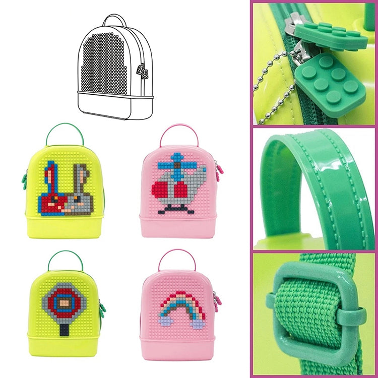 Minkey DIY Bricks Backpack Pink - iKids