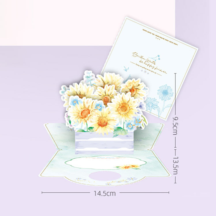 Sunflowers in Basket Pop Up Card - iKids