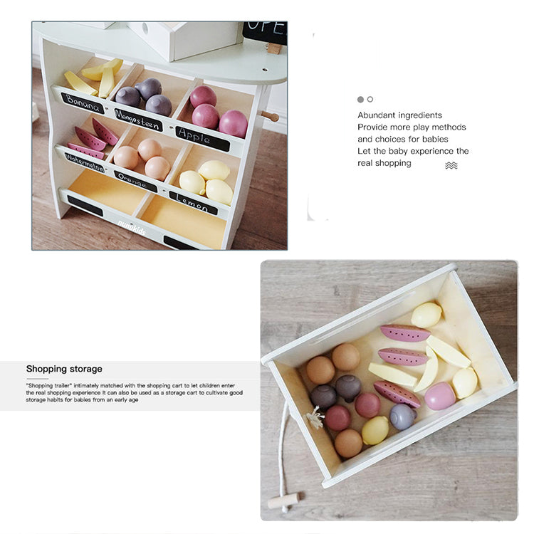 Nunukids Wooden Fruit Stall Grocery Shop - iKids