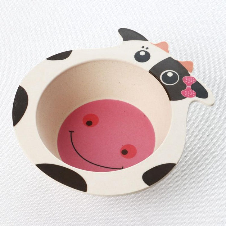 Bamboo Fiber Bowl Cow - iKids