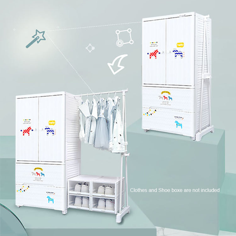 Kids Wardrobe with Drawers Green - iKids