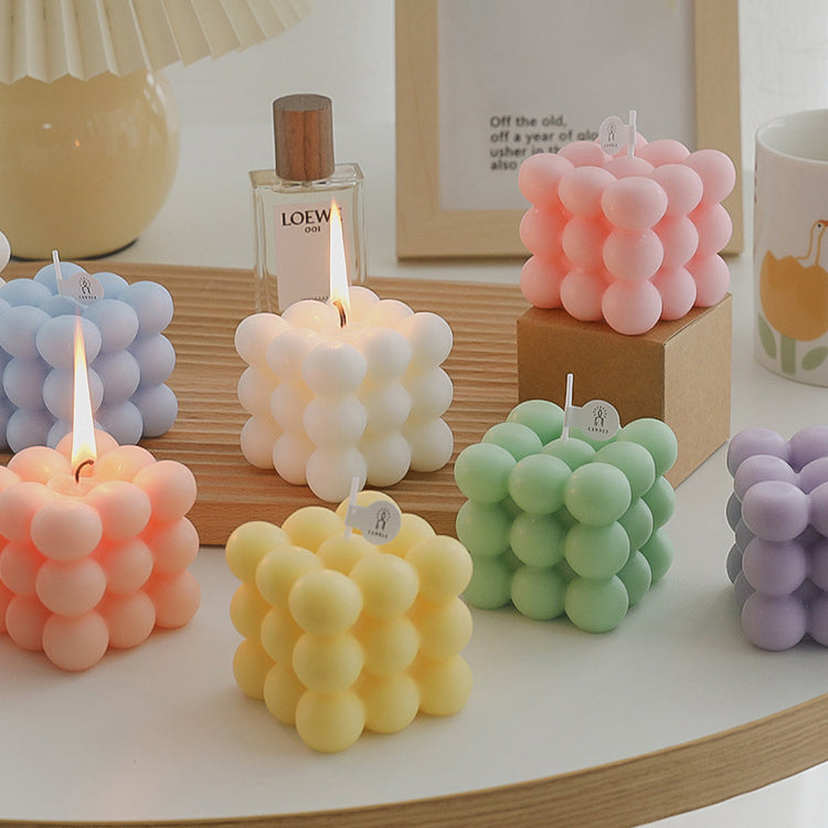 Scented Candle | Green Bubble Cube - iKids