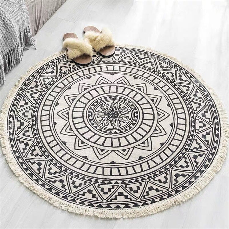 Bohemian Tassel Round Rug | Gear - iKids