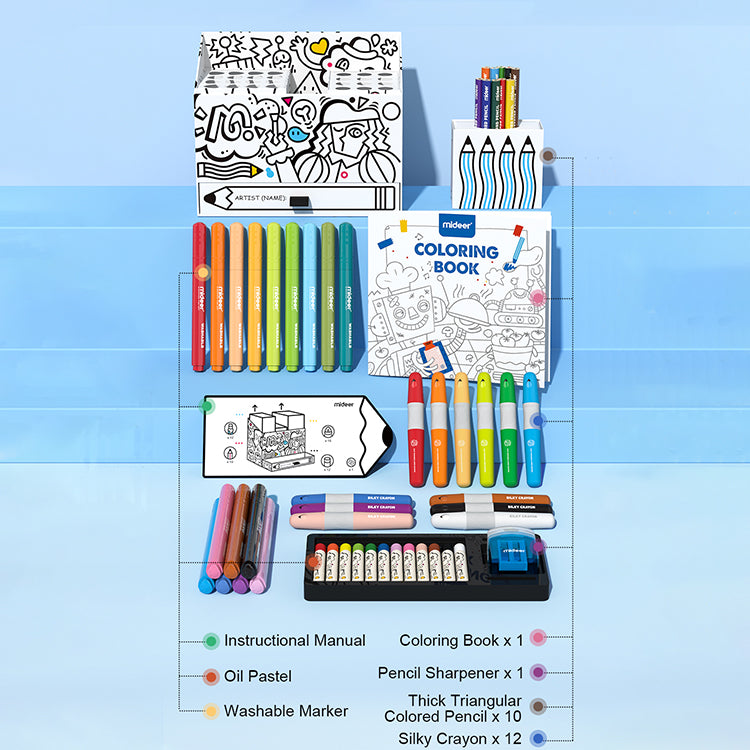 Mideer 4-in-1 Artist's Box Art Stationery Set - iKids