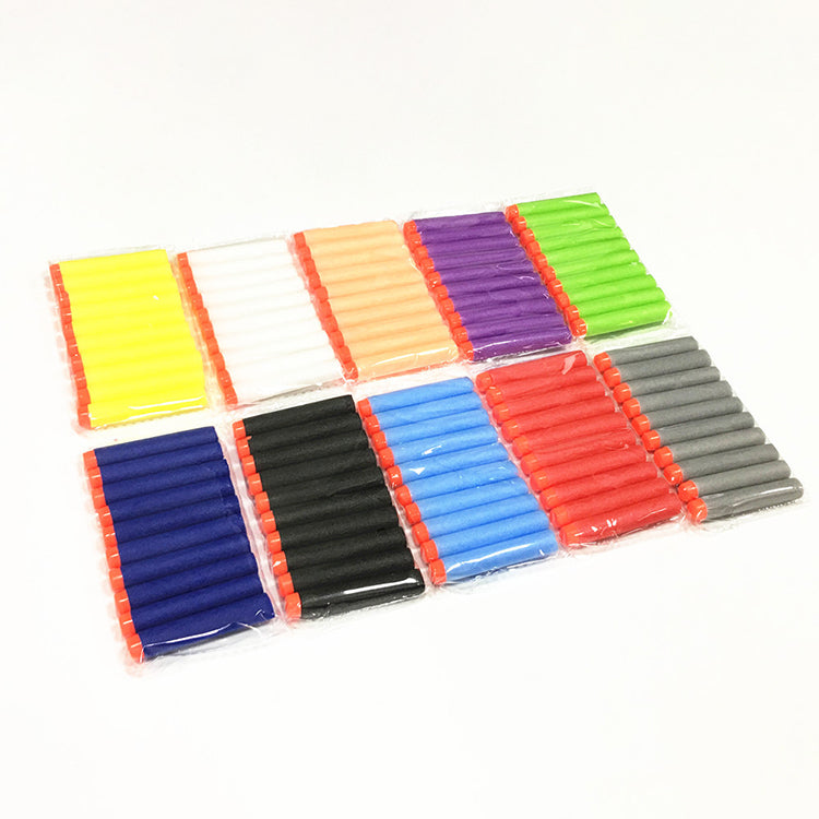 Nerf Compatible Refill Foam Bullets | 100 Packs Rainbow - iKids